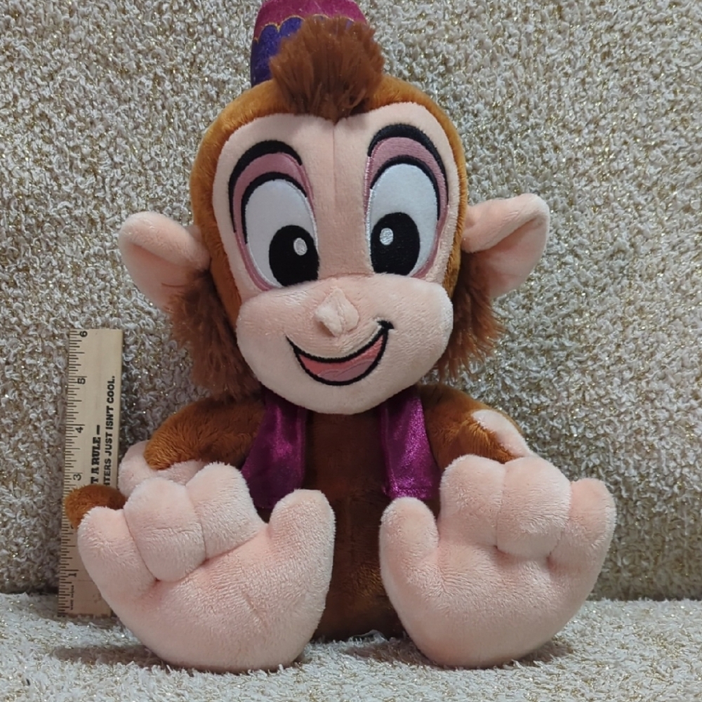 Charming Brown Plush Monkey with Purple Hat